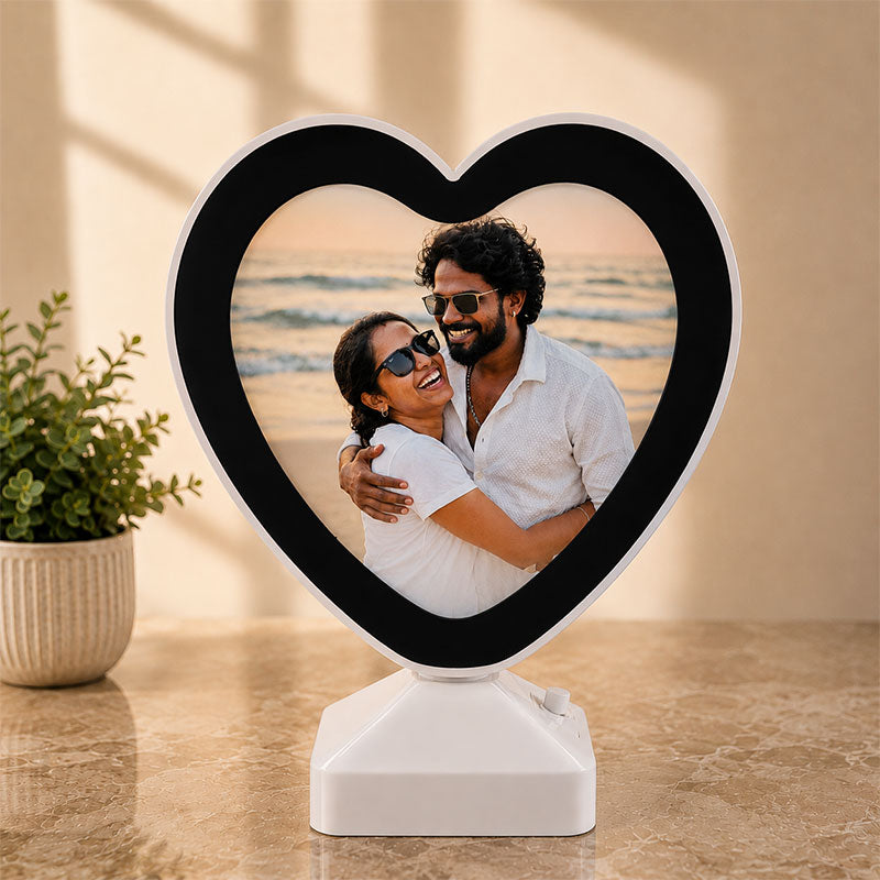 Large Magic Mirror Photo Lamp — Heart